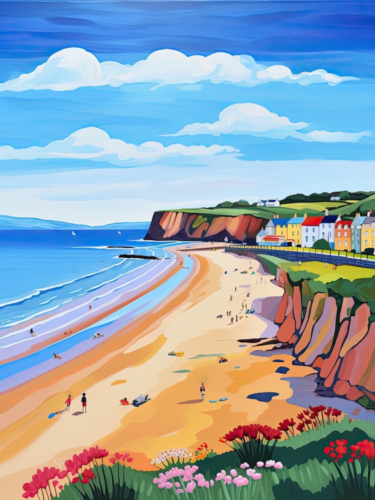Filey Beach, North Yorkshire, Matisse And Rousseau Style 3