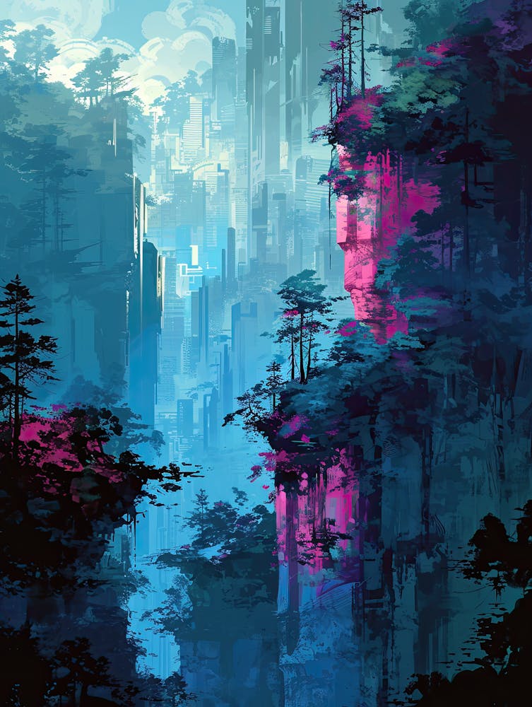 Pixel Landscape | Pixel Minimalism Art Series