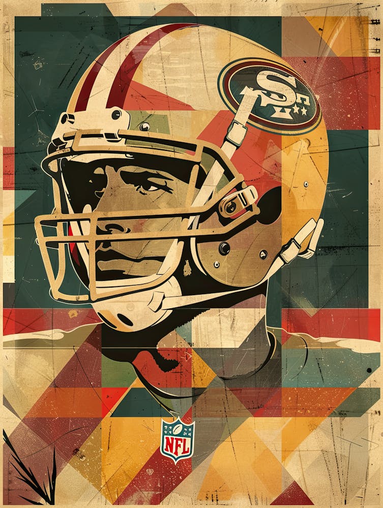 American Football Player Vintage Poster 51