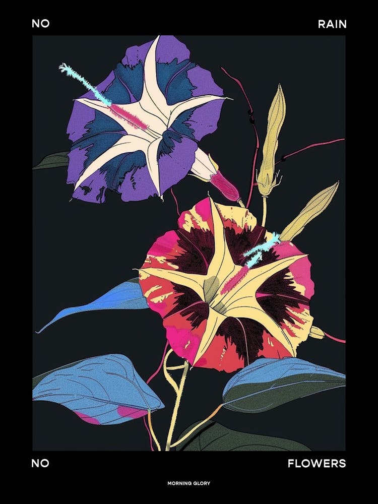 No Rain No Flowers Poster Morning Glory 5