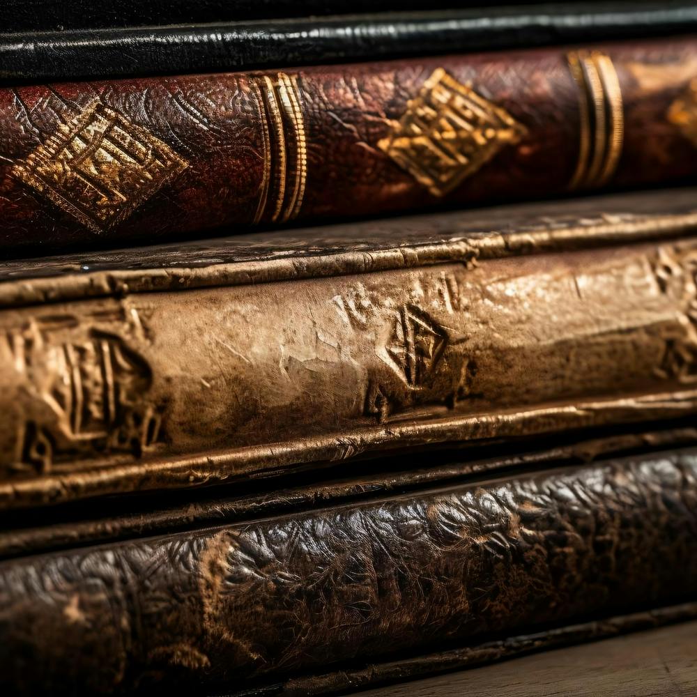 Alte Bücher auf einem Tisch 4