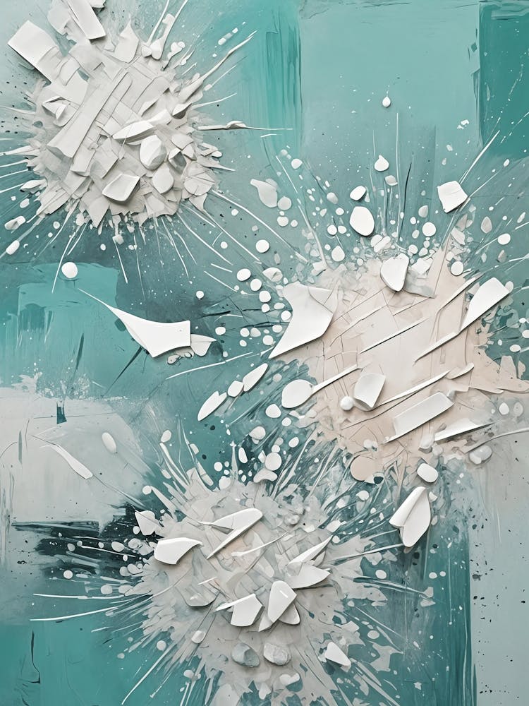 Blue And White Paint Abstract no2