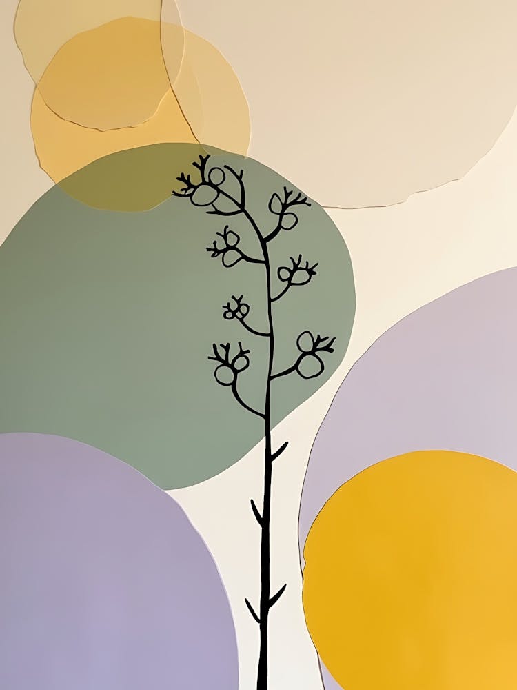 Pastel Leaf Silhouettes for Minimal Wall Decor