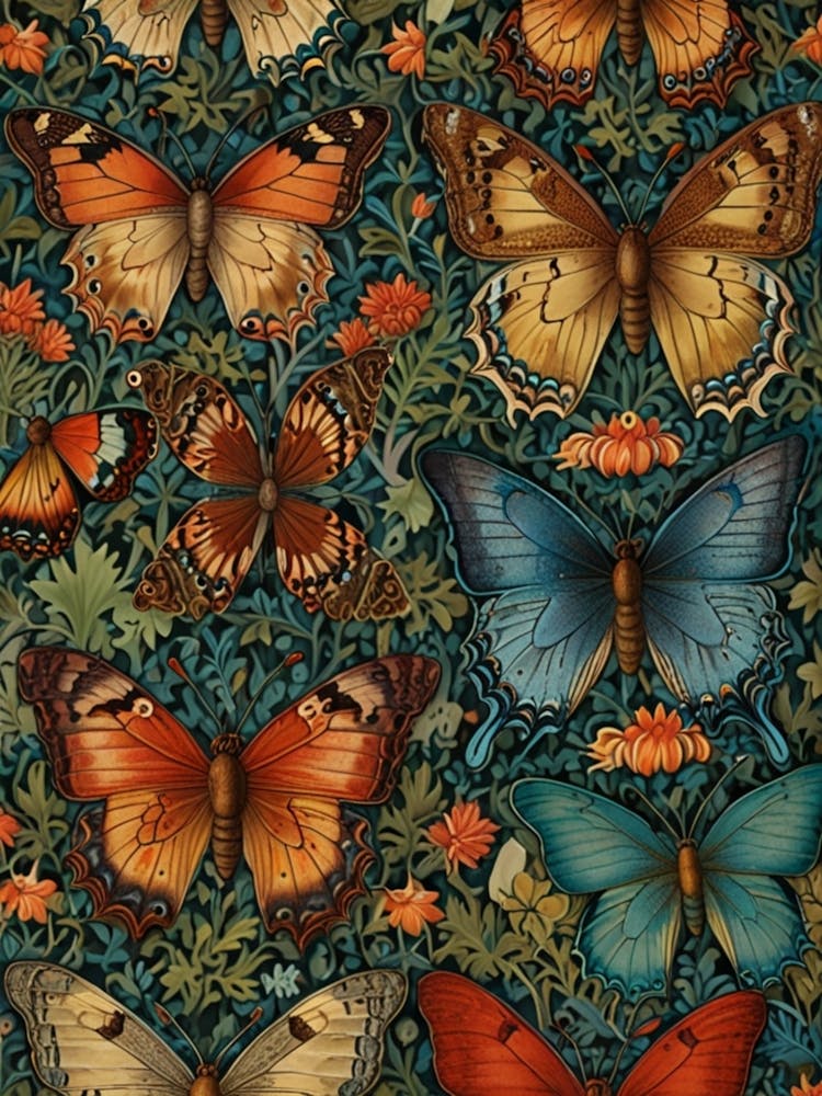 William Morris Butterflies And Flowers 6
