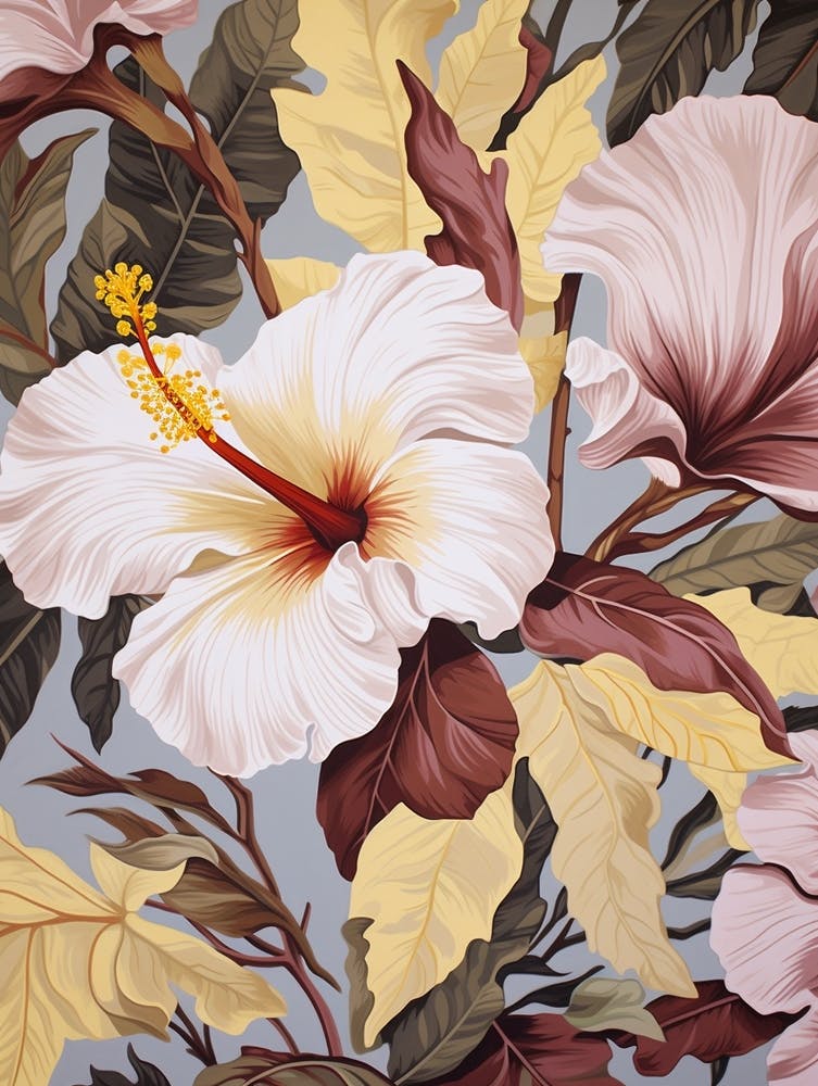 Hibiscus 3 Flower Painting
