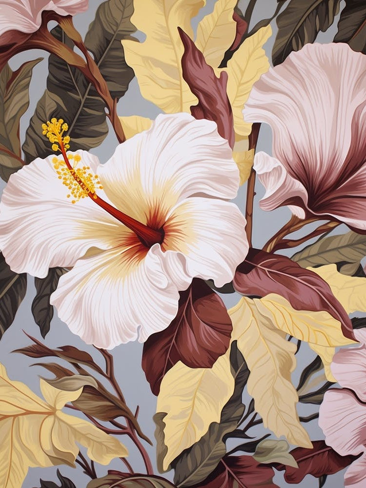 Hibiscus 3 Flower Painting