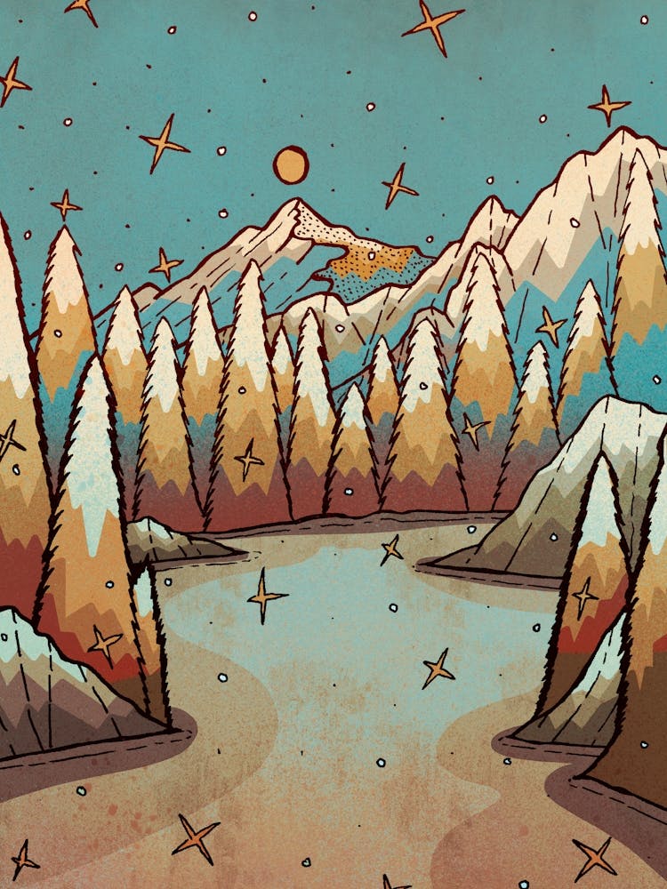 Winter Of Gold And Blue