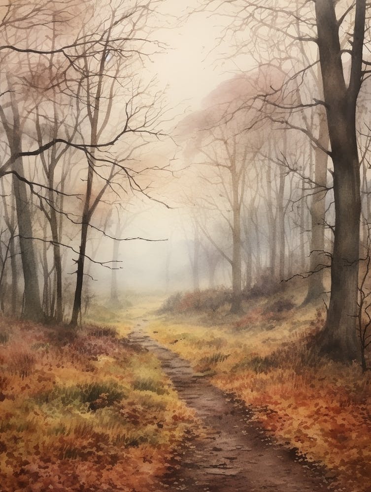 Autumn Forest Landscape The High Weald England