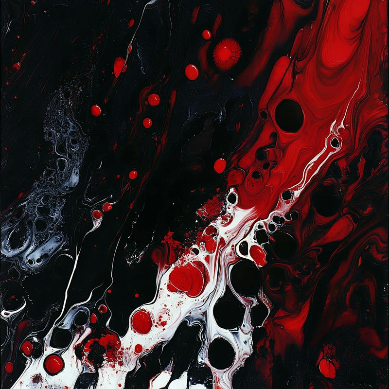 Abstract In Red And Black