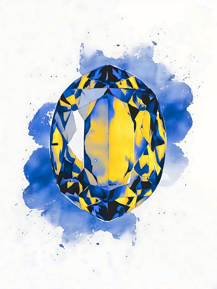 Blue And Yellow Diamond