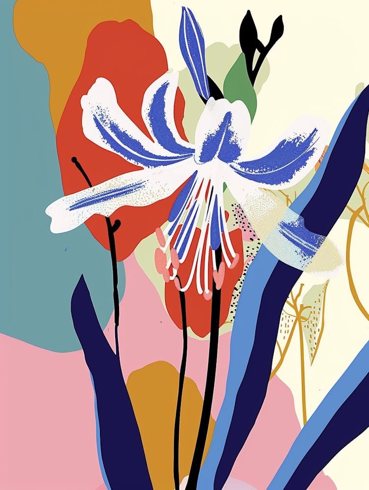 Colourful Flower Illustration Agapanthus 2