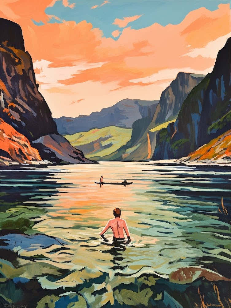 Wild Swimming At Loch Maree Scotland 1