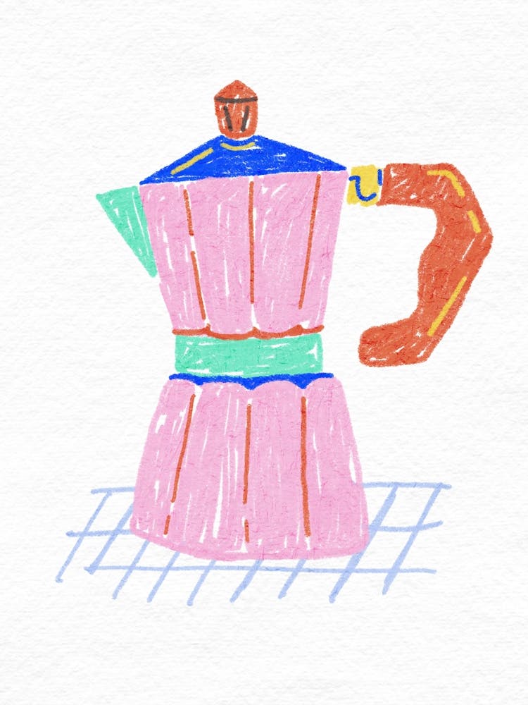 Rosa Kaffee Mokkakanne