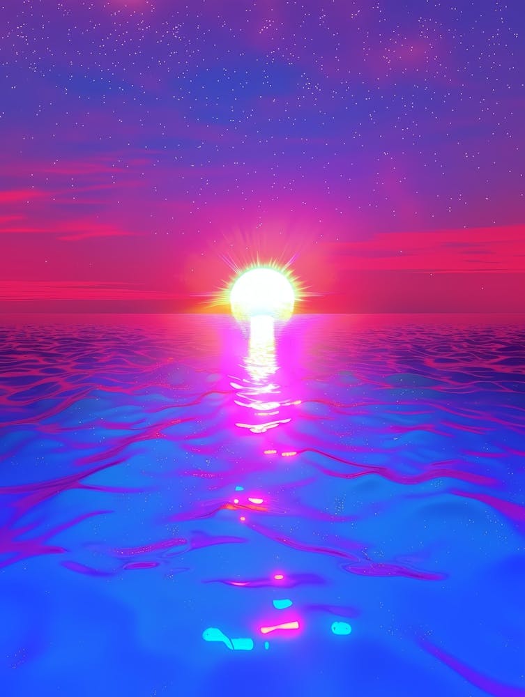Sonnenuntergang Über Dem Ozean 80