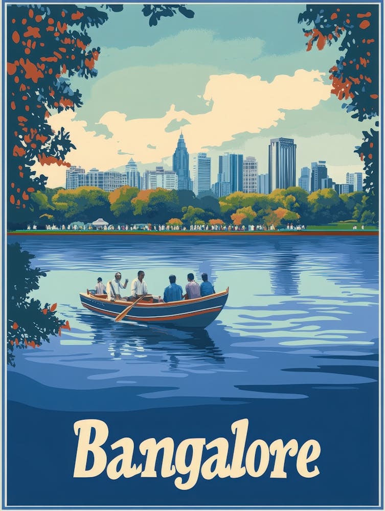 Aihrgdesign A Retro Travel Poster For Bangalore 1