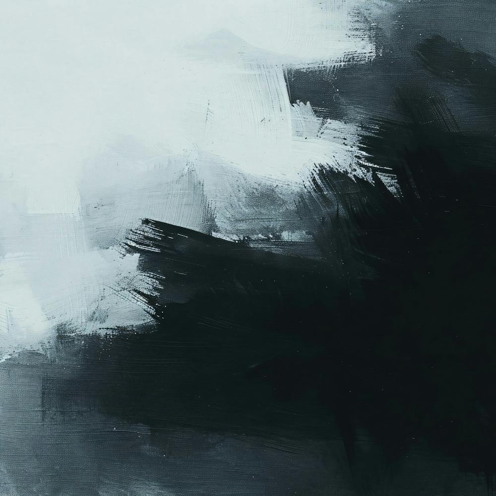 Abstract Black And White Painting 3