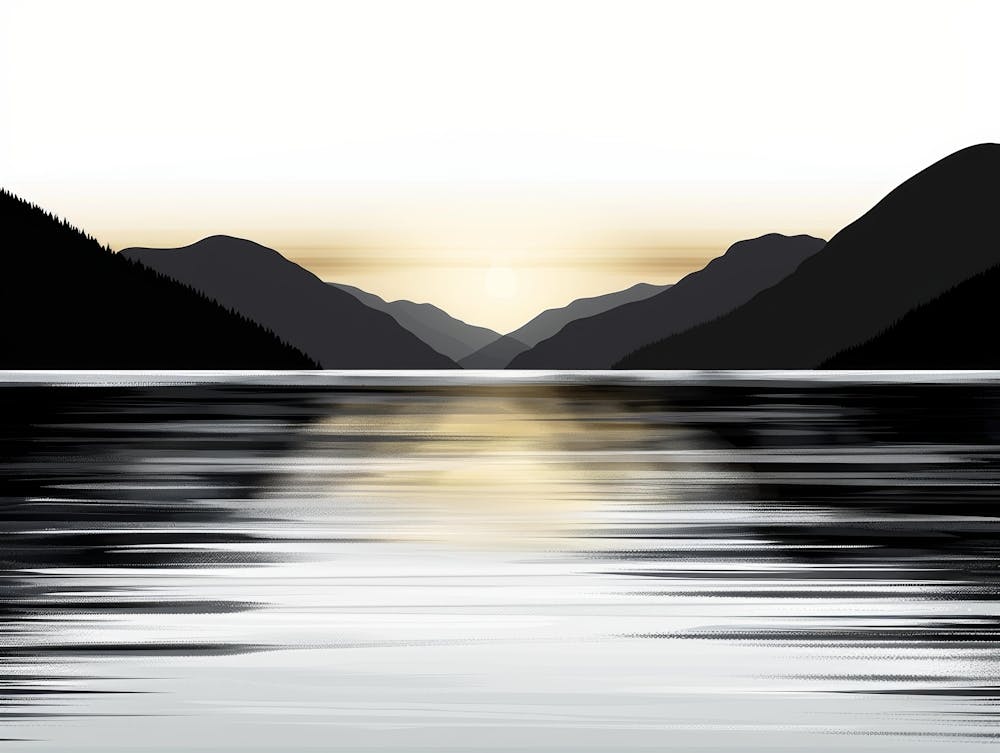 Sunset Over Lake 1