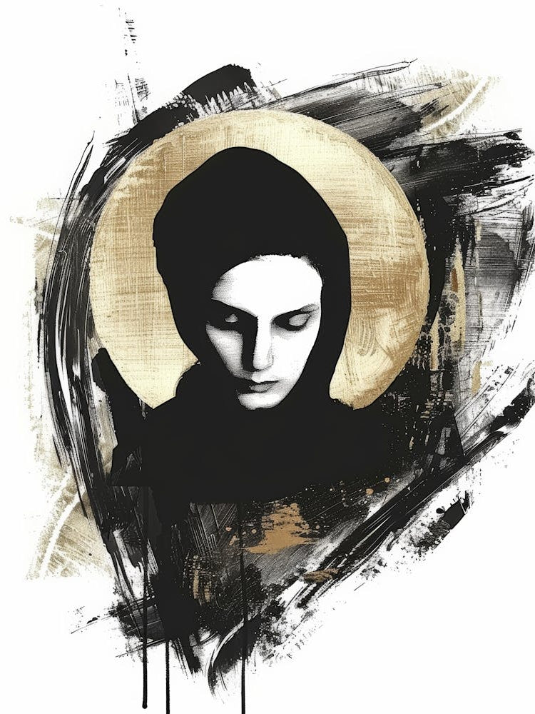 Woman In Black And Gold 3