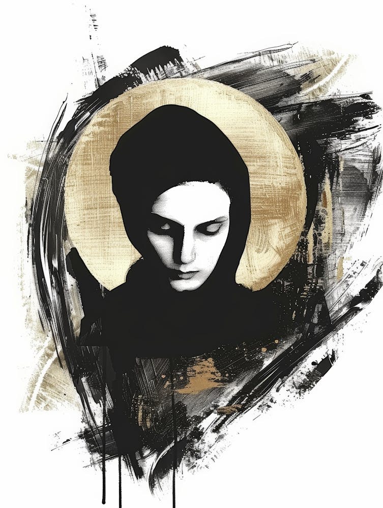 Woman In Black And Gold 3