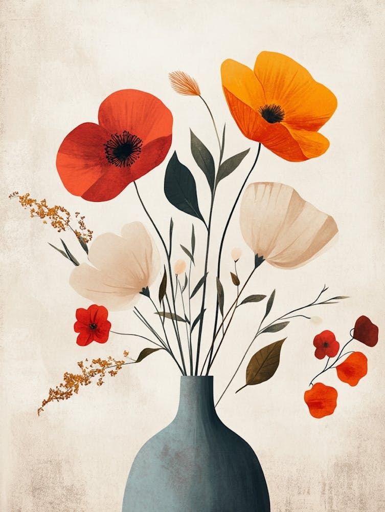 Poppies In A Vase