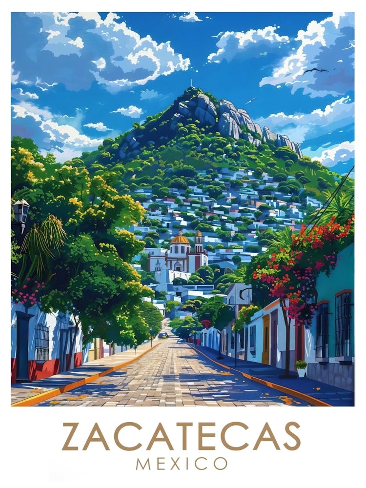 Zacatecas Poster Bufa Hill Print Zacatecas Wall Art Zacatecas Travel Art Bufa Hill Photo Zacatecas Decor Cerro De La Bufa Art