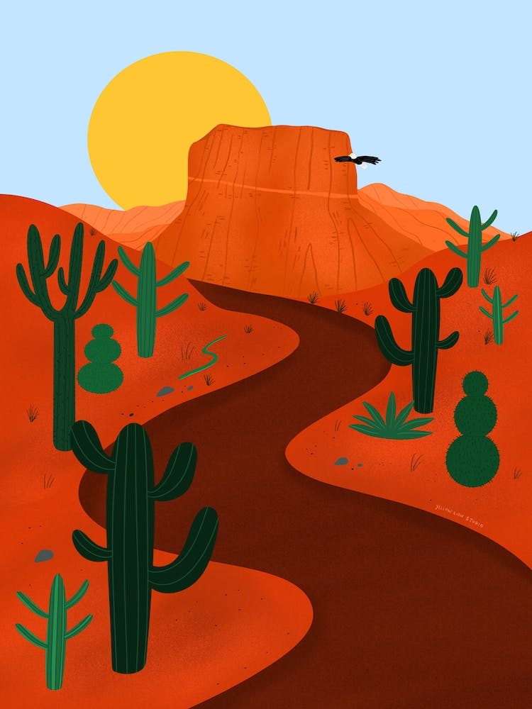 Sunset In The Desert