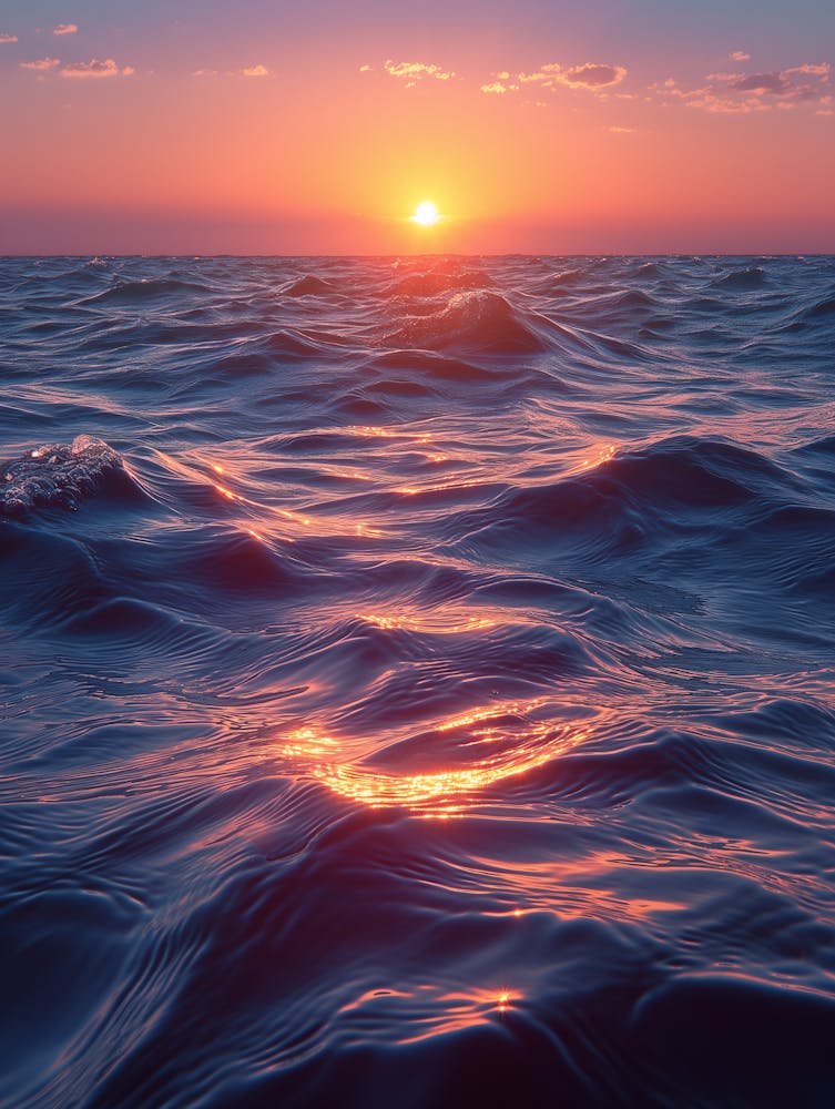 Sunset Over The Ocean