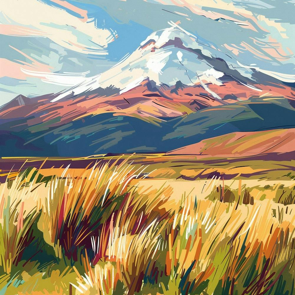 Chilean Mountain Painting