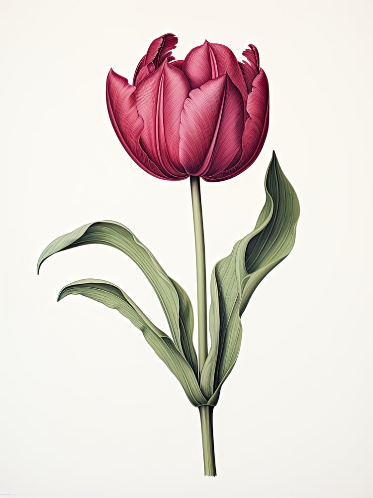 Tulips Flower Vintage Botanical 0