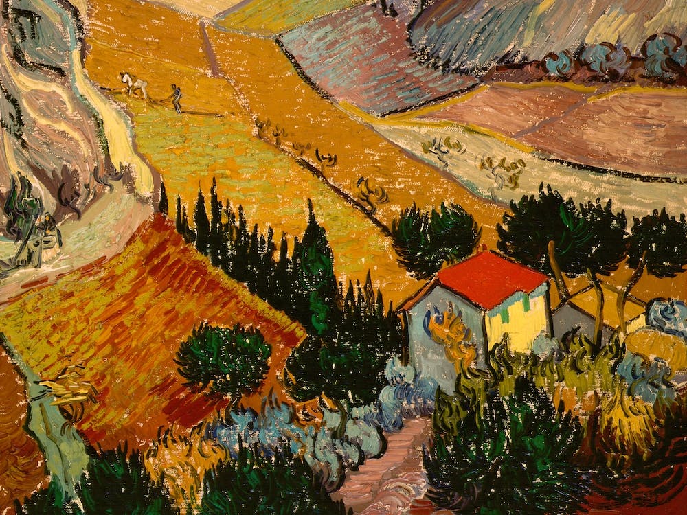 Landscape With House And Ploughman, 1889 By Vincent Van Gogh