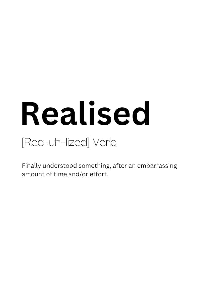 Realised Definition Meaning