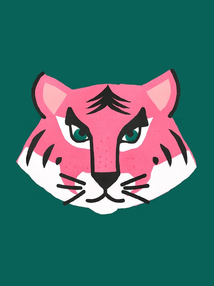 Pink Tiger Head