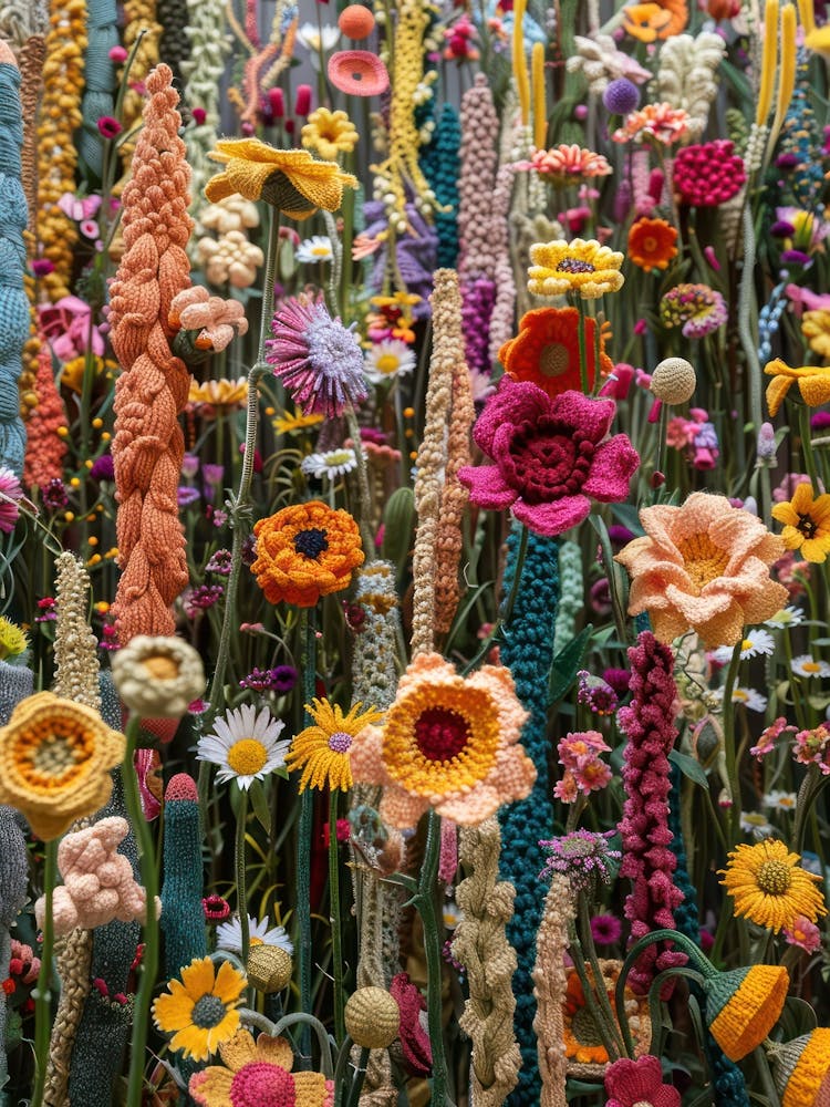 Wild Flowers Knitted In Crochet 2