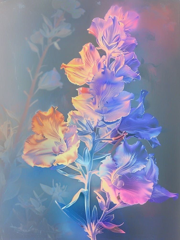 Iridescent Flower Larkspur 1