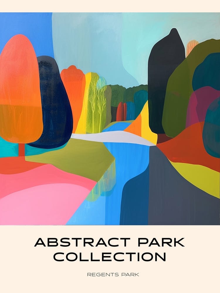 Abstract Park Collection Poster Regents Park London 5