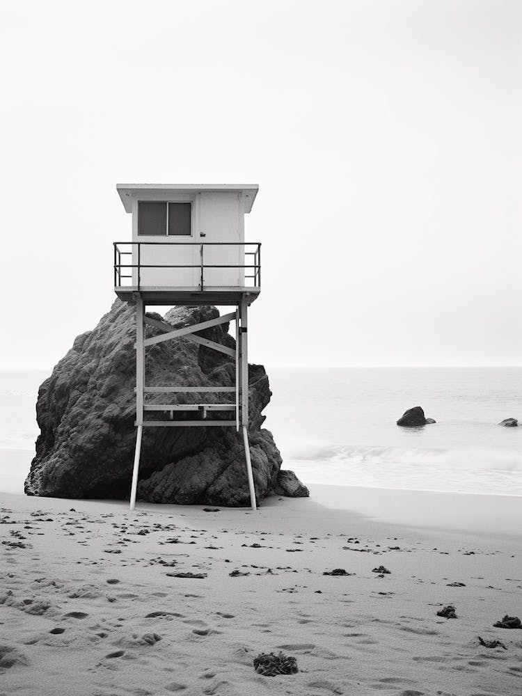 Malibu Black And White Analogue Photograph 4