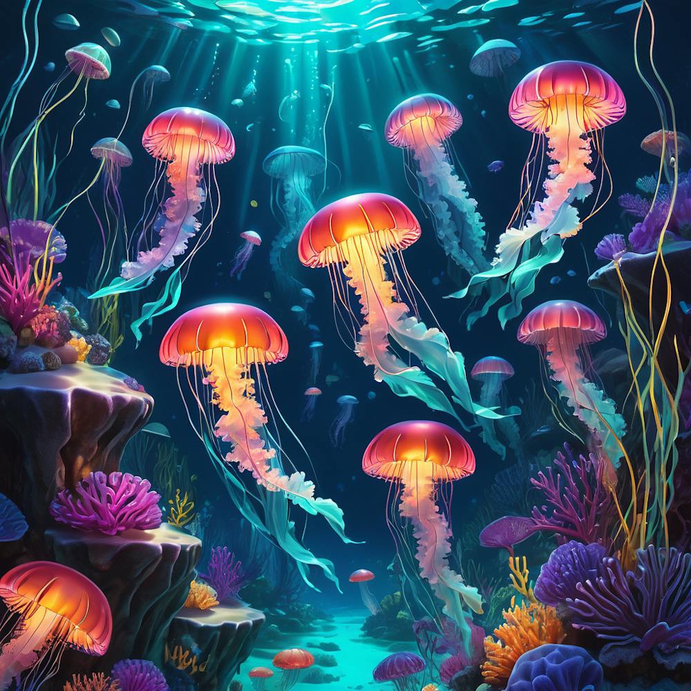 Jellyfish Under The Sea