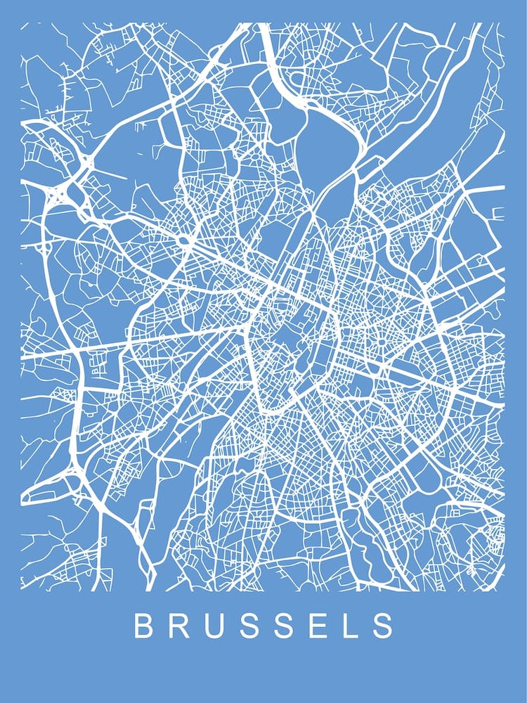 Brussels Map Blueprint