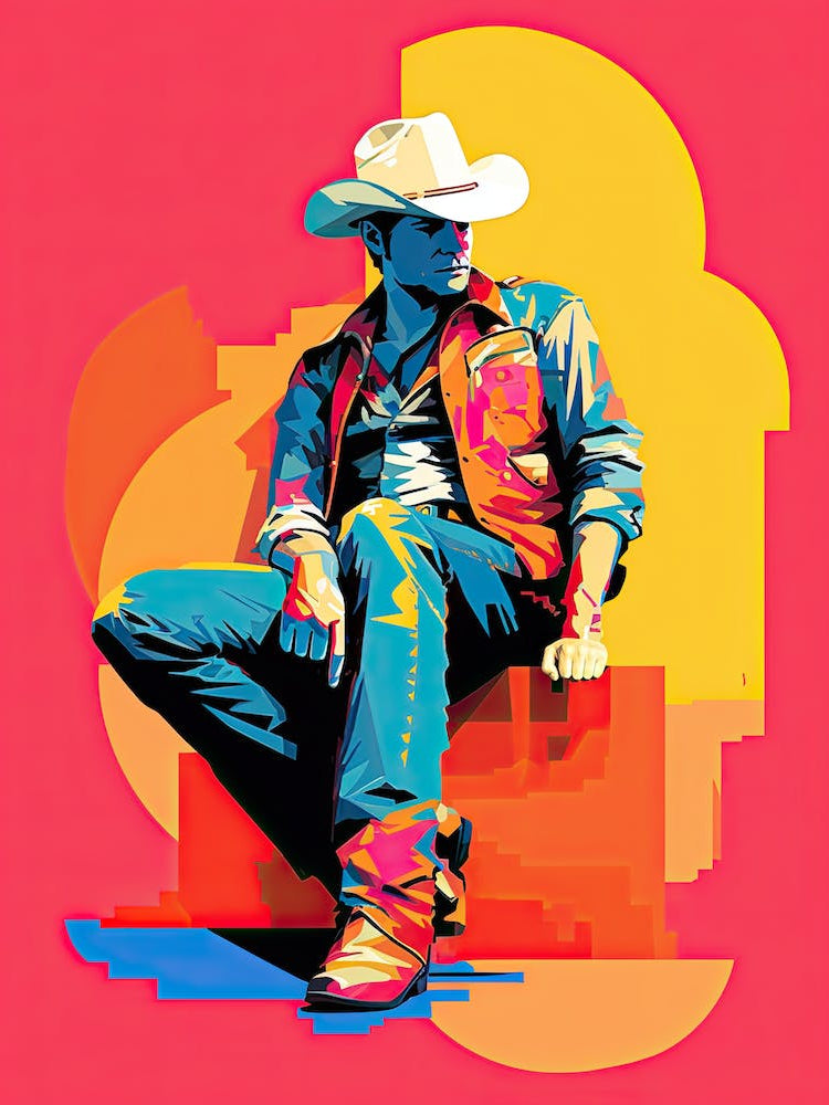 Cowboy pop art