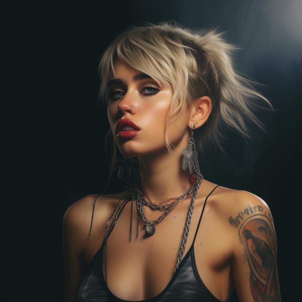 Miley Cyrus tattooed Woman