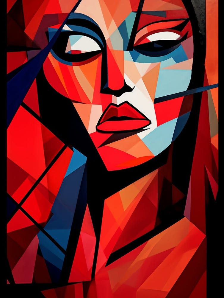 Cubist Abstract Geometric Lady Illustration 5