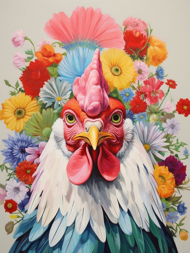 Bird With A Flower Crown Chicken 1