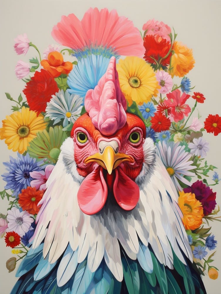 Bird With A Flower Crown Chicken 1