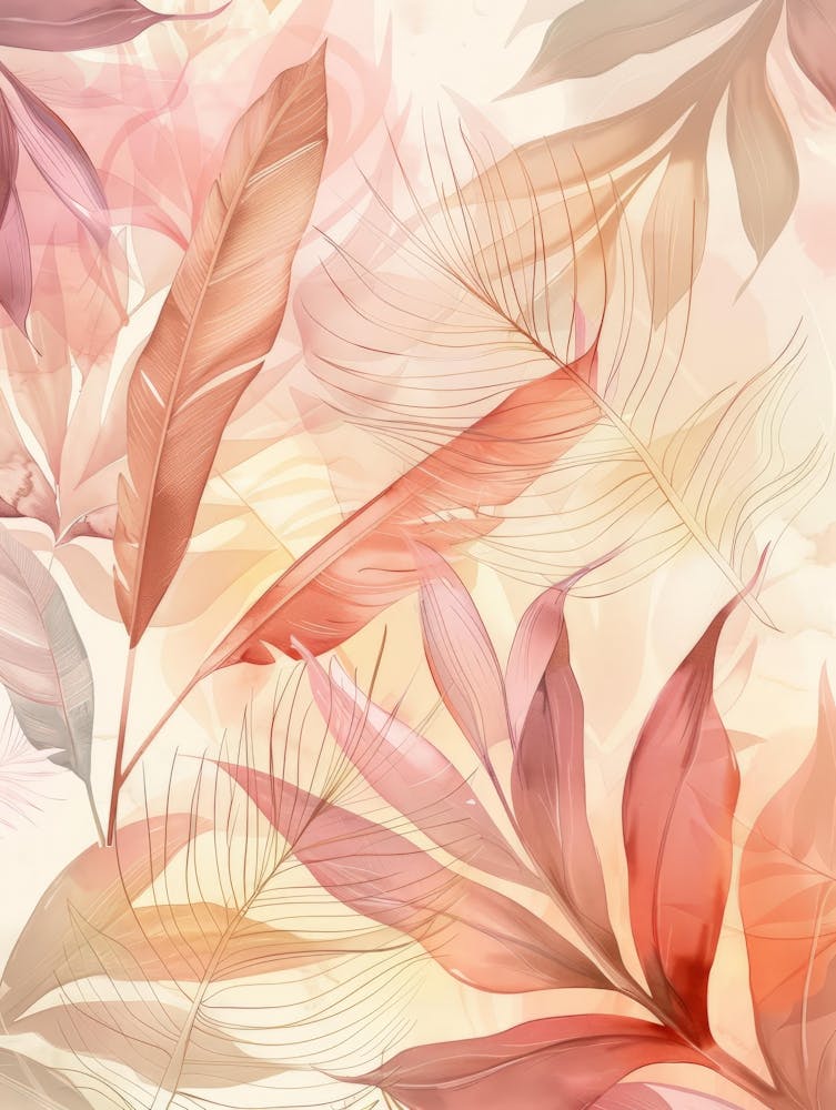 Watercolor Feathers Background