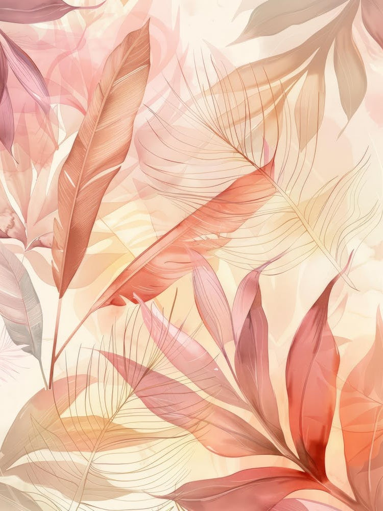 Watercolor Feathers Background