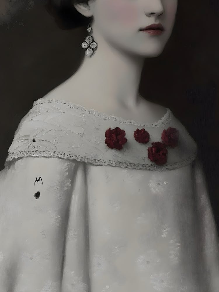 Dark Gothic Lady In White 1