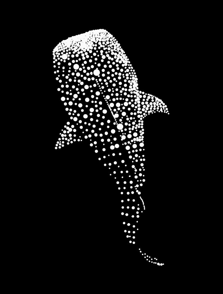 Whale Shark Dot Art Design