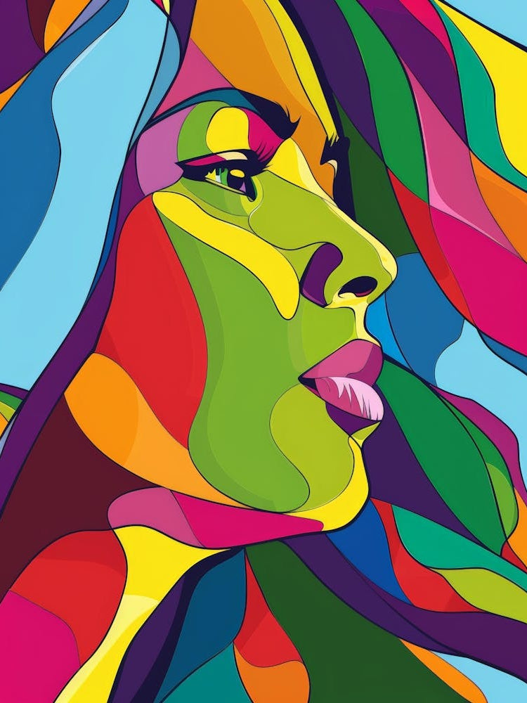 Colorful Portrait Of A Woman