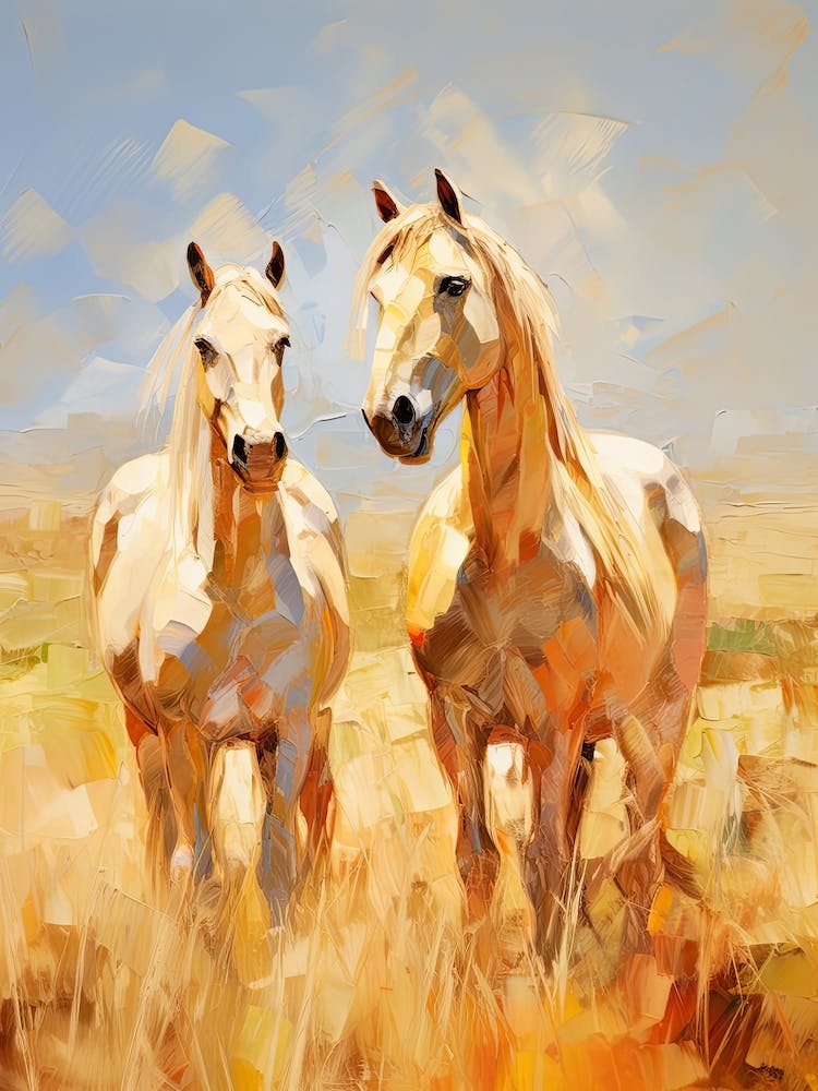 Horses Painting In Maasai Mara, Kenya 1