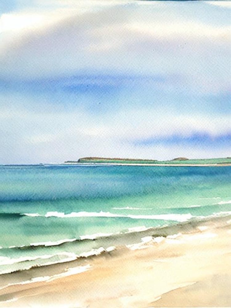Venus Bay Beach 2, Australia Watercolour